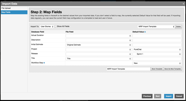 New importing UI