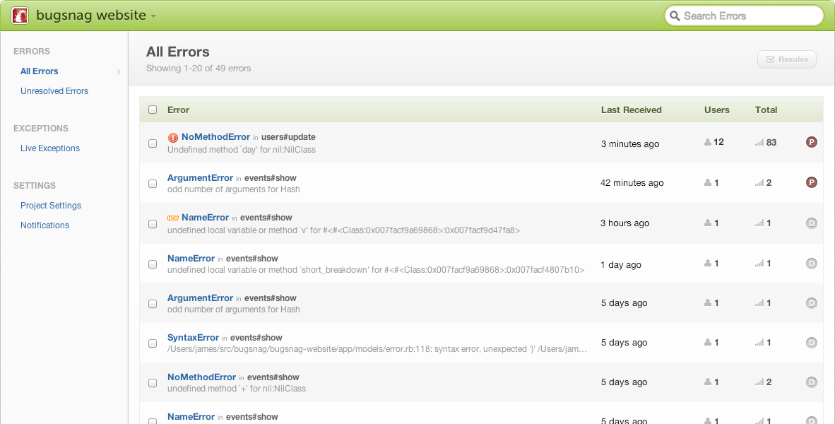 BugSnag