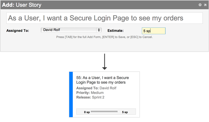 add a new user story