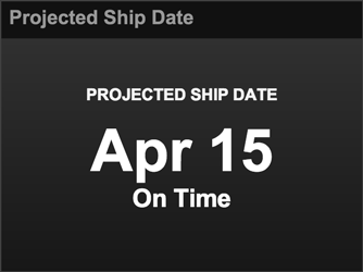 projected ship date widget